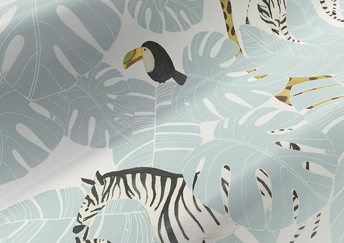 Wild Thing, Powder Blue - Twist&Fit Roman Blind - Image 4